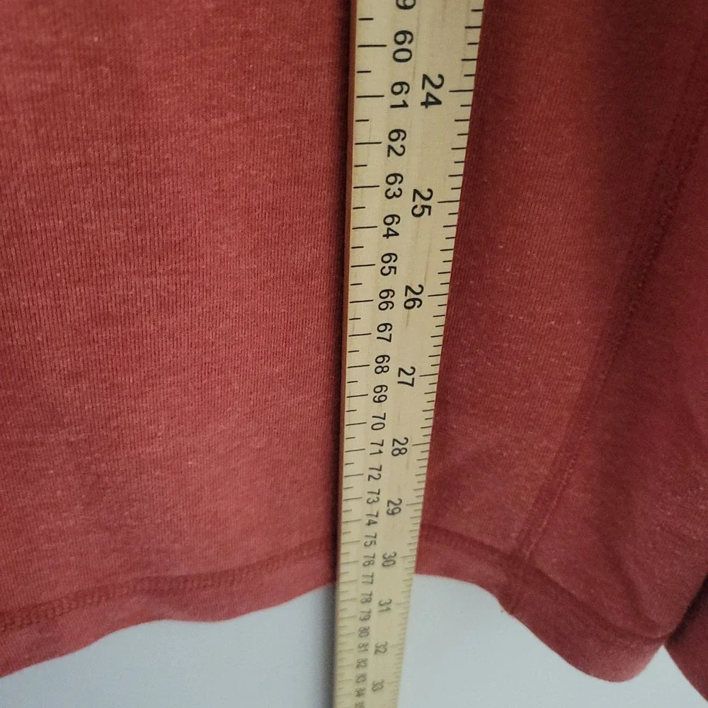 The North Face Henley Shirt Men XL Rust Orange Long Sleeve Stretch Outdoor